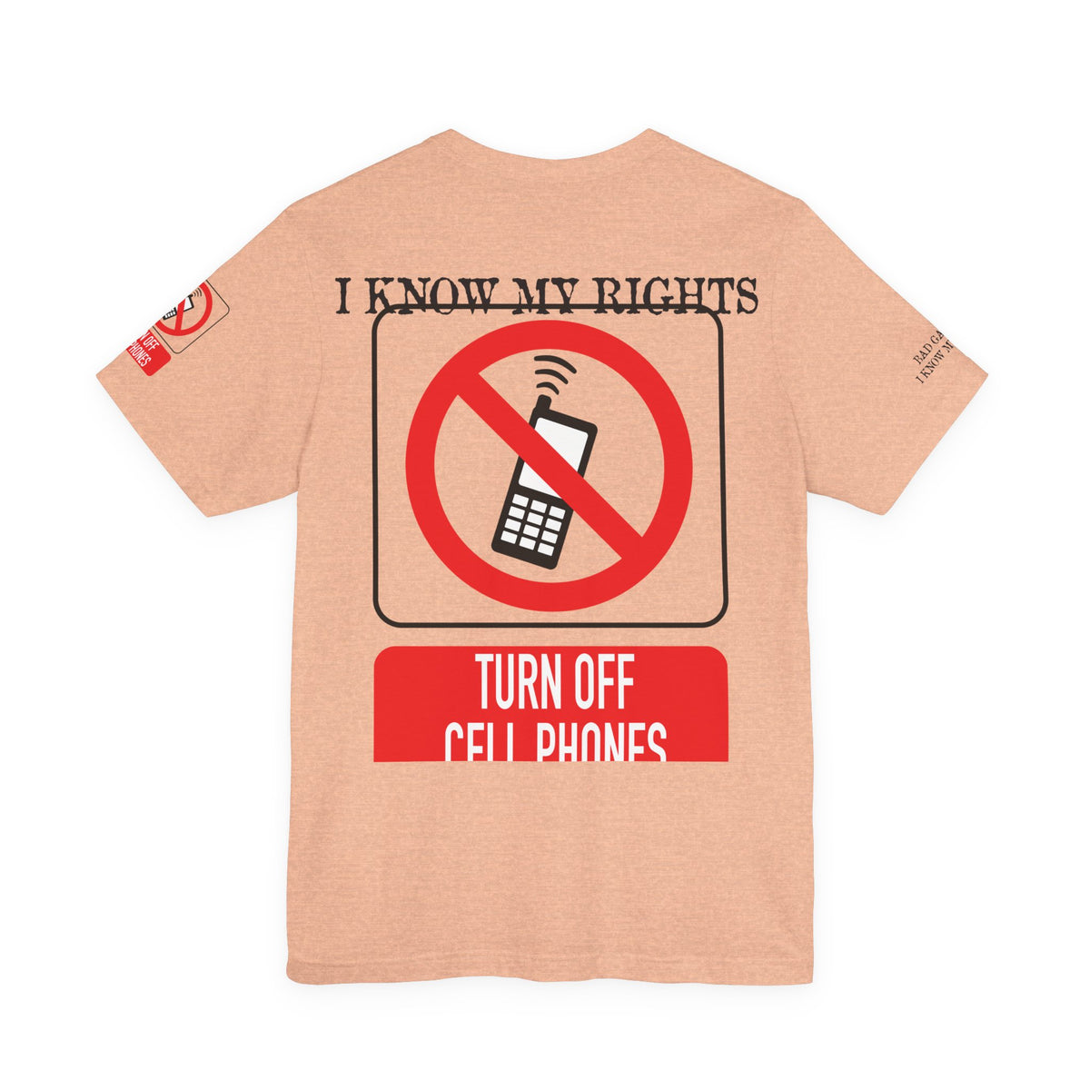 Art Red Stamp Graphic Unisex Cotton Bella+Canvas Tee with Art Design b98