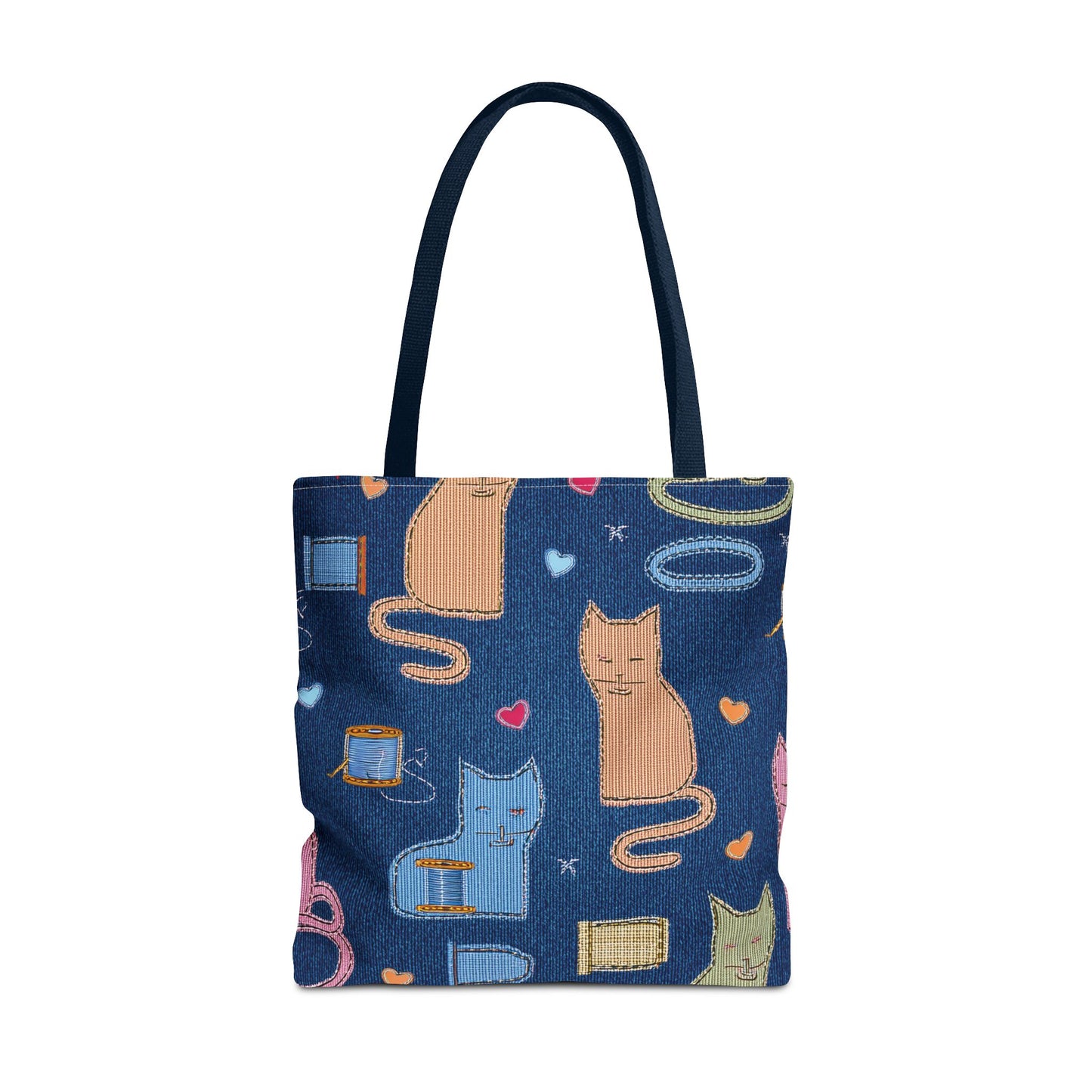 Love Day Graphic Design Denim Fabric Imitation Print Unisex Canvas Bag POLY 3 Sizes Tote Bag 201-19