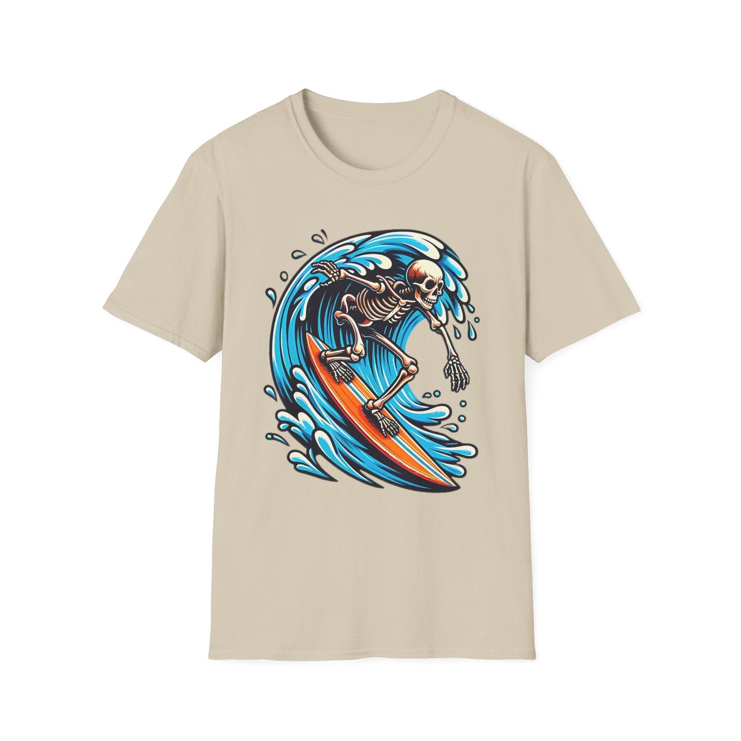 Skull Tee Shirt With Skeleton Art Design Unisex Gildan Softstyle 64000 Ring Spun Cotton Tee
