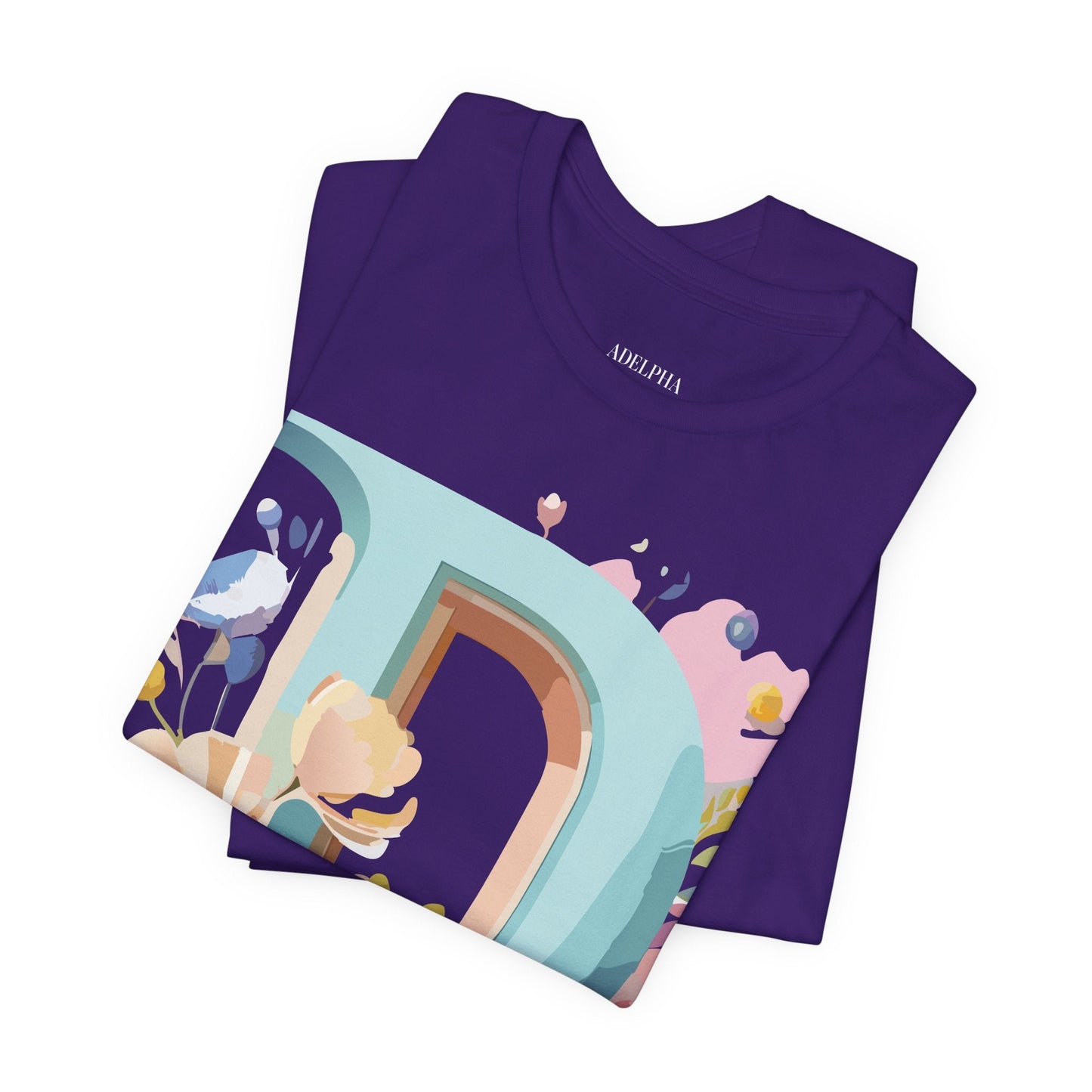 Adelpha Vintage Letter D Shirt Unisex Graphic Tee for Everyday Comfort and Style