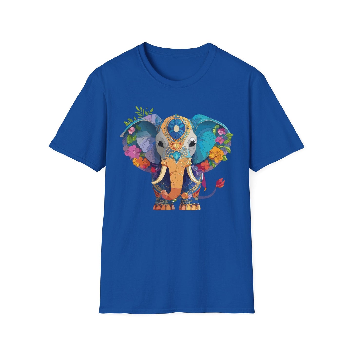 Elephant Graphic Shirt For Adults Unisex Softstyle Tee 100 Percent Cotton Gildan 64000