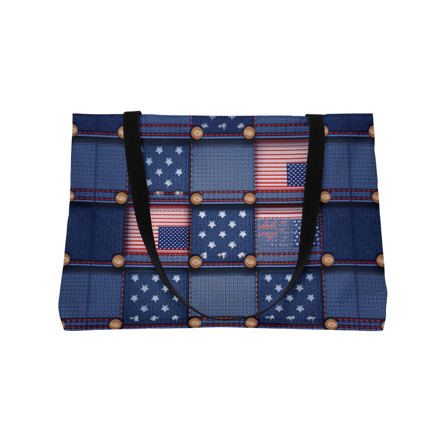 4th of July Denim Print Yoga Bag High-Quality 100% Spun Poly 24x13 Canvas Bag 71