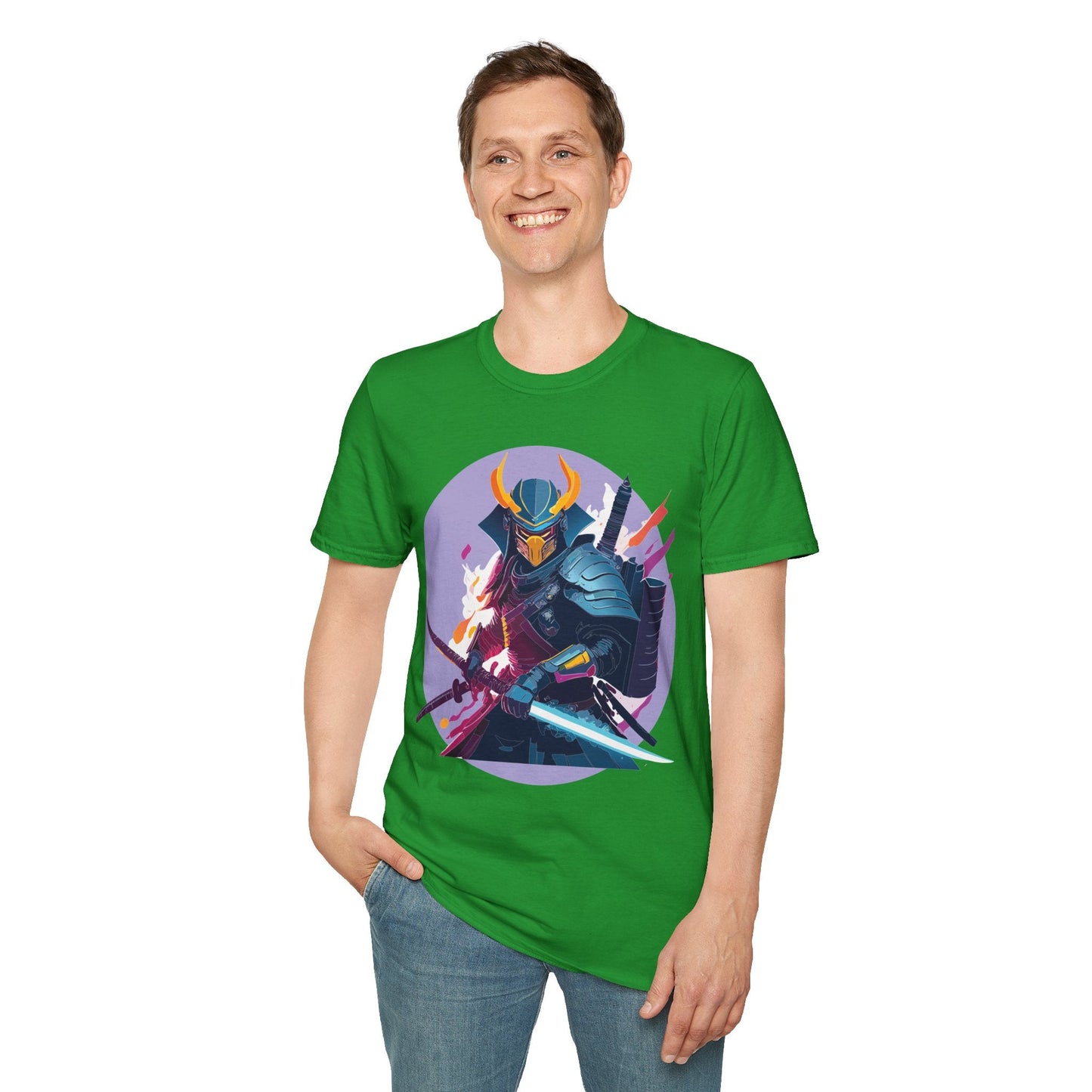 Samurai Shirt Unisex Softstyle Tee 100 Percent Ring Spun Cotton Comfortable Everyday Wear