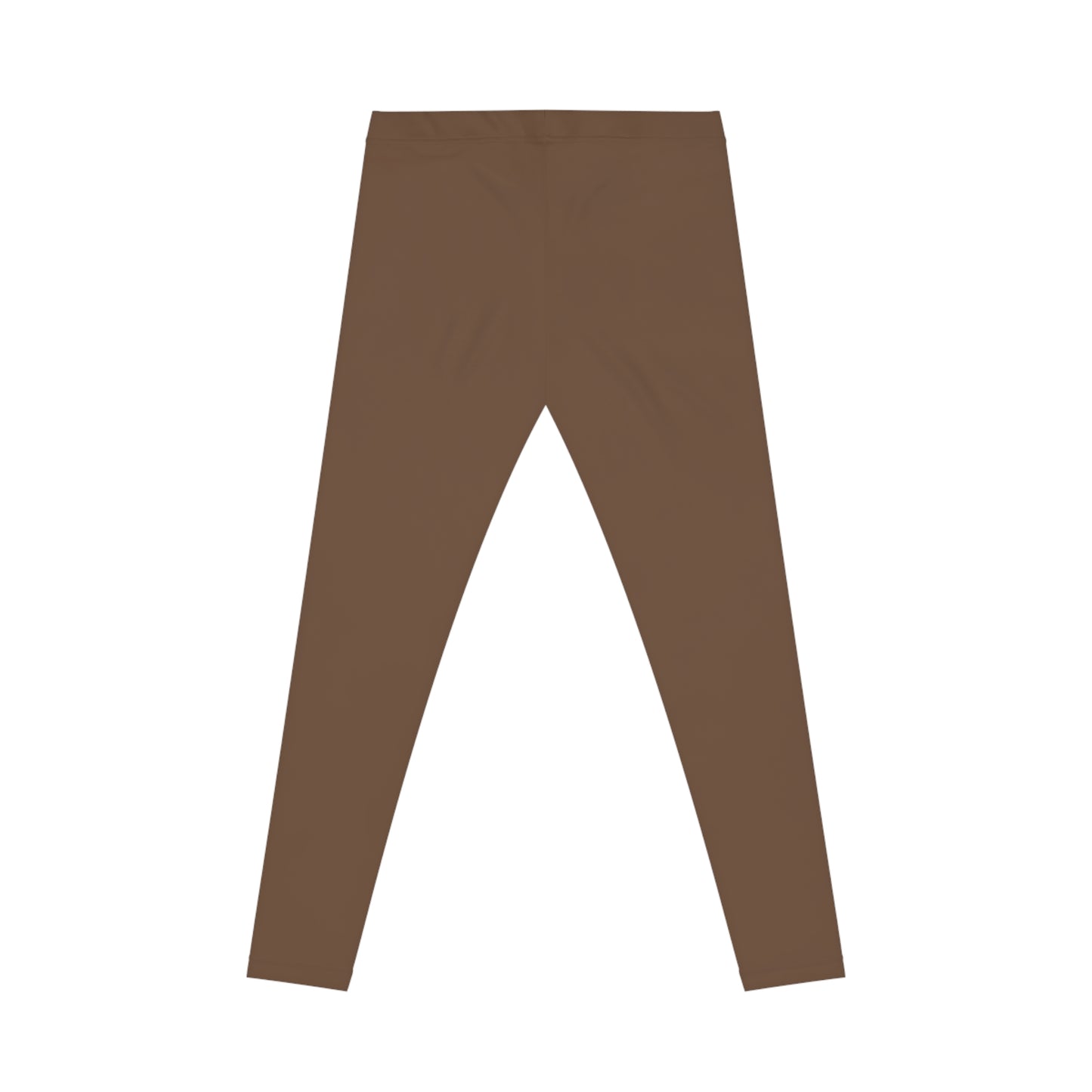 Coffee Bean Color Women's Poly-Span Casual Leggings XS-2XL