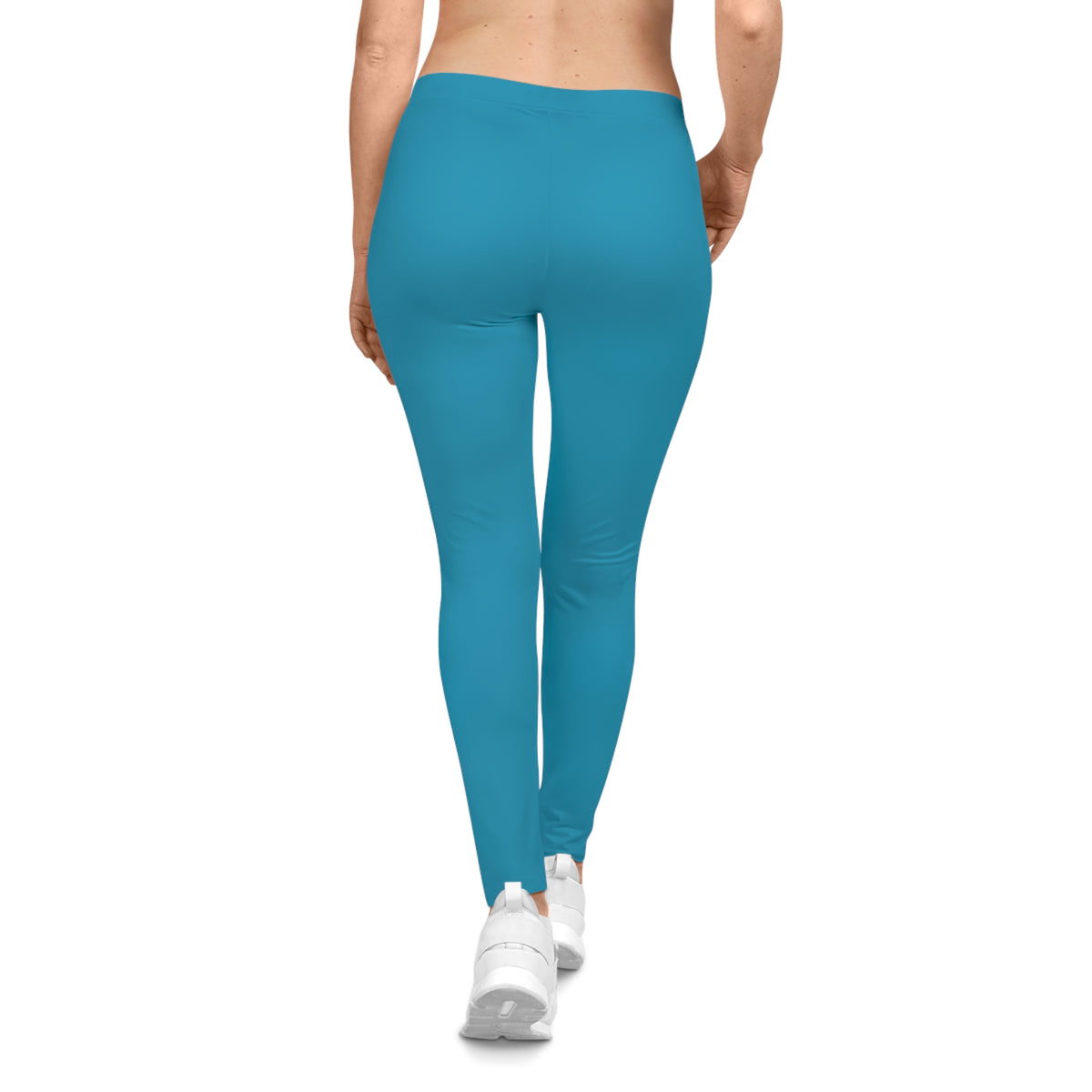 Bon Blue Color Women's Poly-Span Casual Leggings XS-2XL