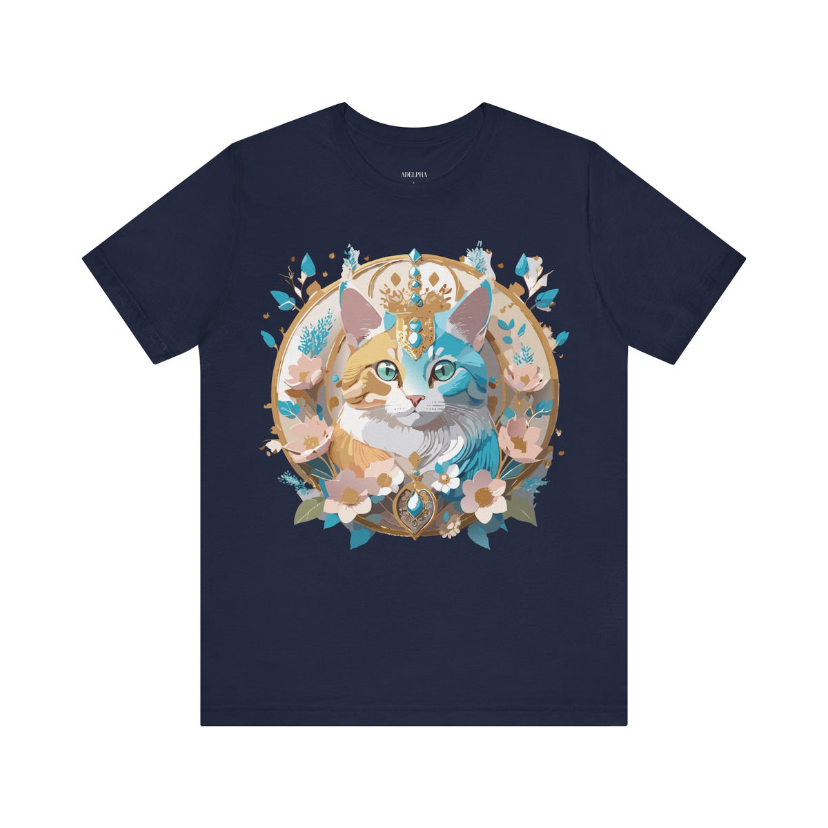 Medallion Graphic Unisex Cotton Bella+Canvas Tee with Art Design d65