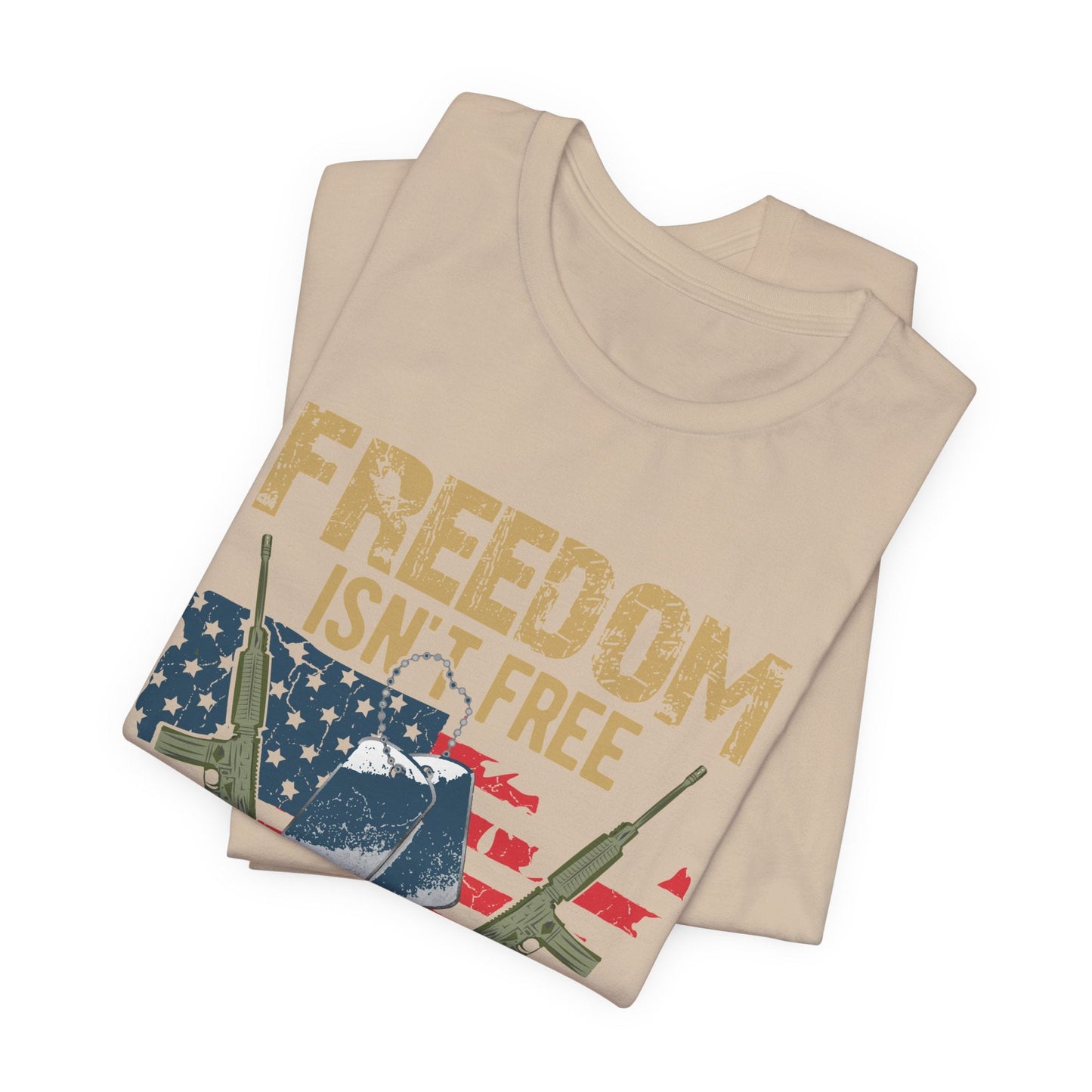 Army Veteran Patriotic Graphic Design Unisex Cotton T-Shirt v19