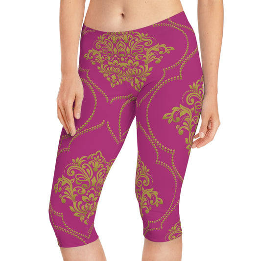 Capri-Leggings mit traditionellem Print