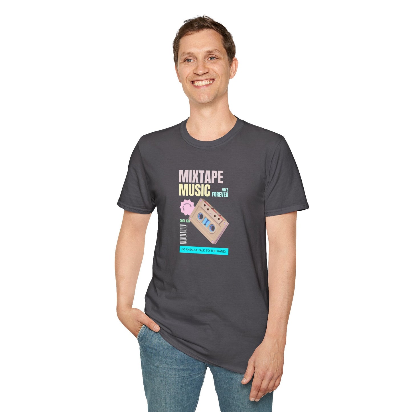 Mixtape Music T-Shirt Unisex Cotton Retro Cassette Graphic Tee