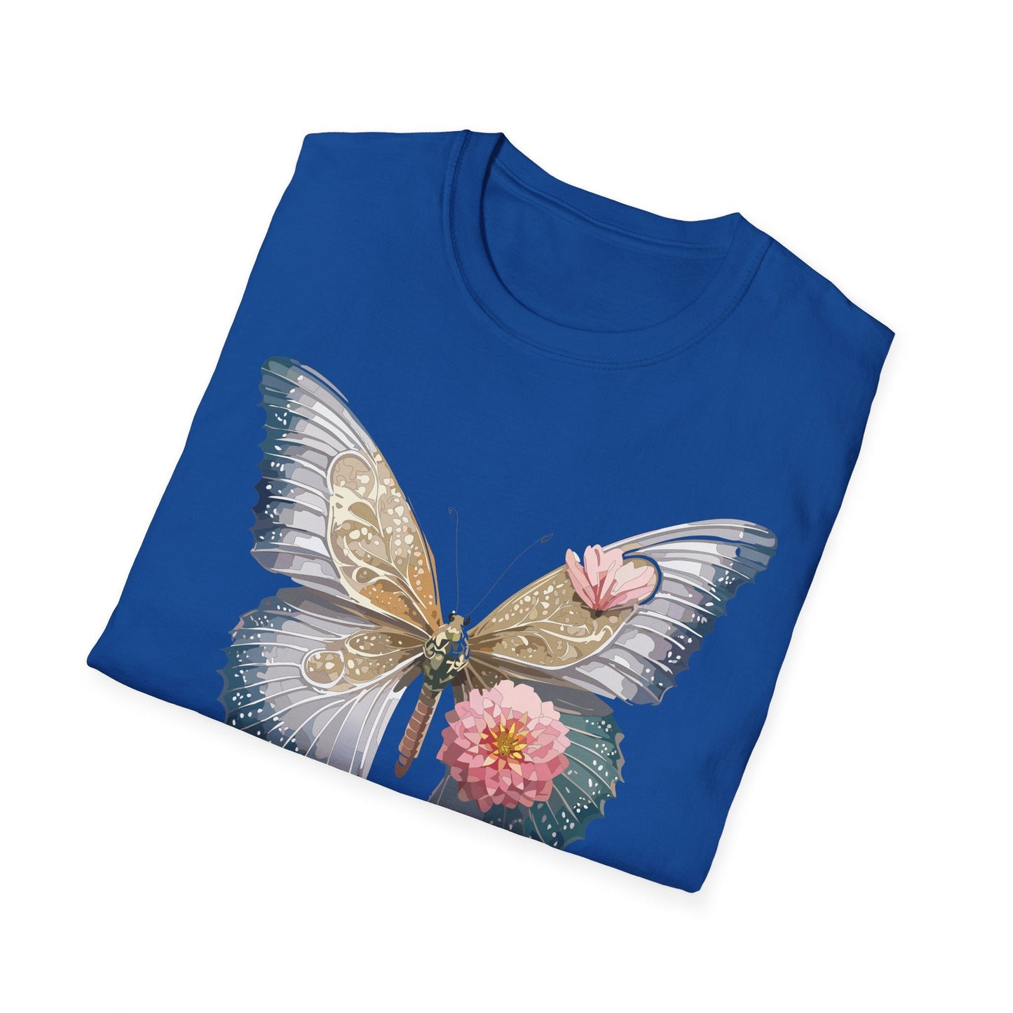 Unisex Monarch Butterfly T Shirt Softstyle Gildan 64000 100 Percent Ring Spun Cotton Tee