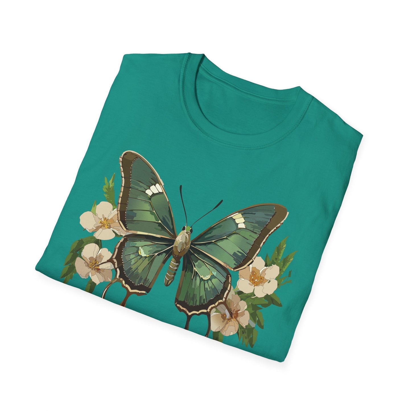 Butterfly Shirt Monarch Style Unisex T Shirt Gildan Softstyle 64000 100 Percent Ring Spun Cotton
