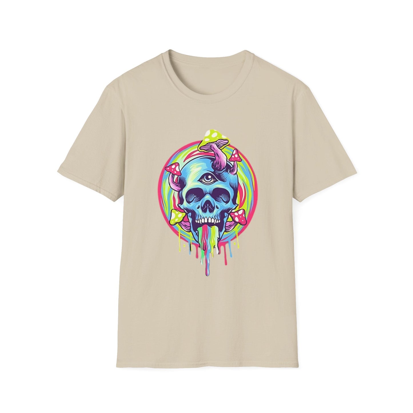 Unisex Skull Tee Shirt With Skeleton Design Cotton Softstyle 64000 T Shirt Premium Cotton Tee