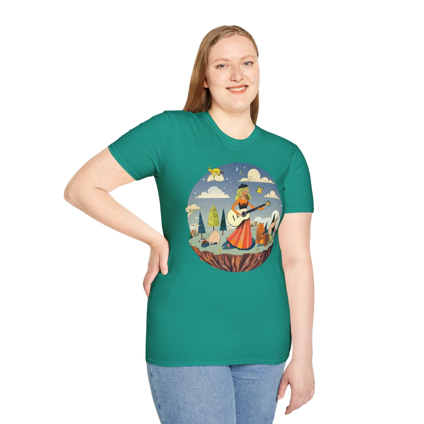Womens Graphic T Shirt Art Design Tee Unisex SoftStyle Gildan 64000 100 Percent Cotton