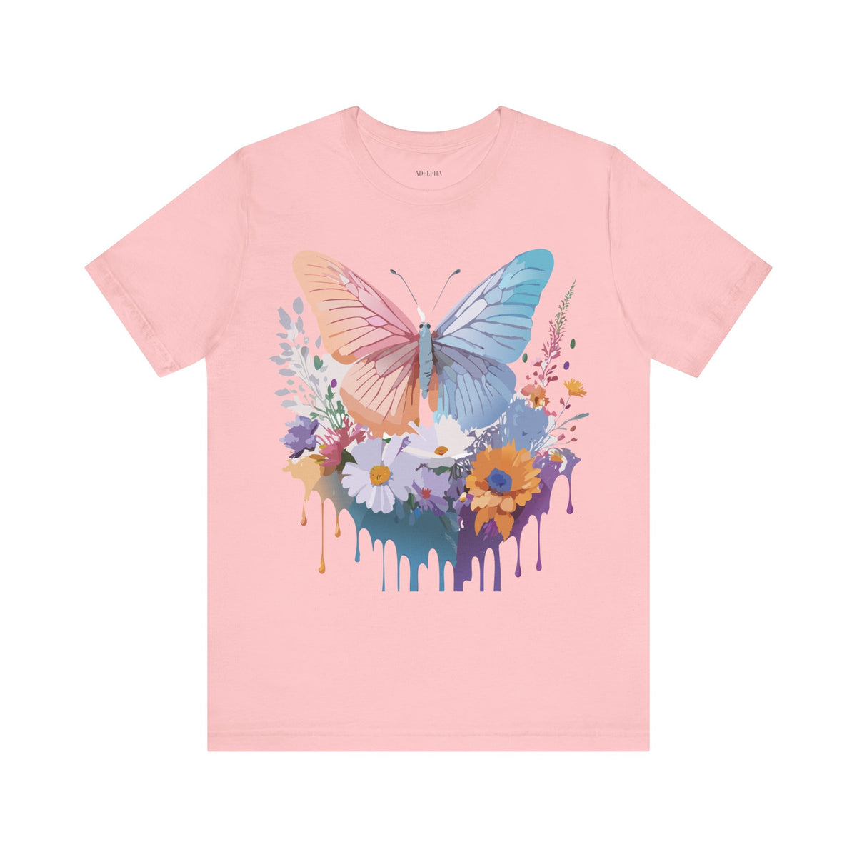 Butterfly Graphic Unisex Cotton Bella+Canvas Tee with Art Design n30