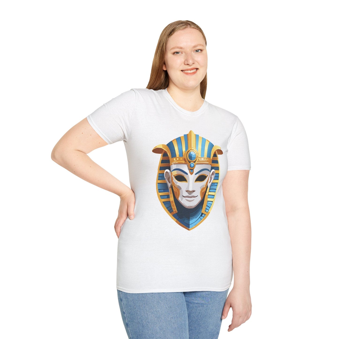 Mask Tee Shirt Unisex Gildan Softstyle 64000 Cotton Tee With Masquerade Design Artwork