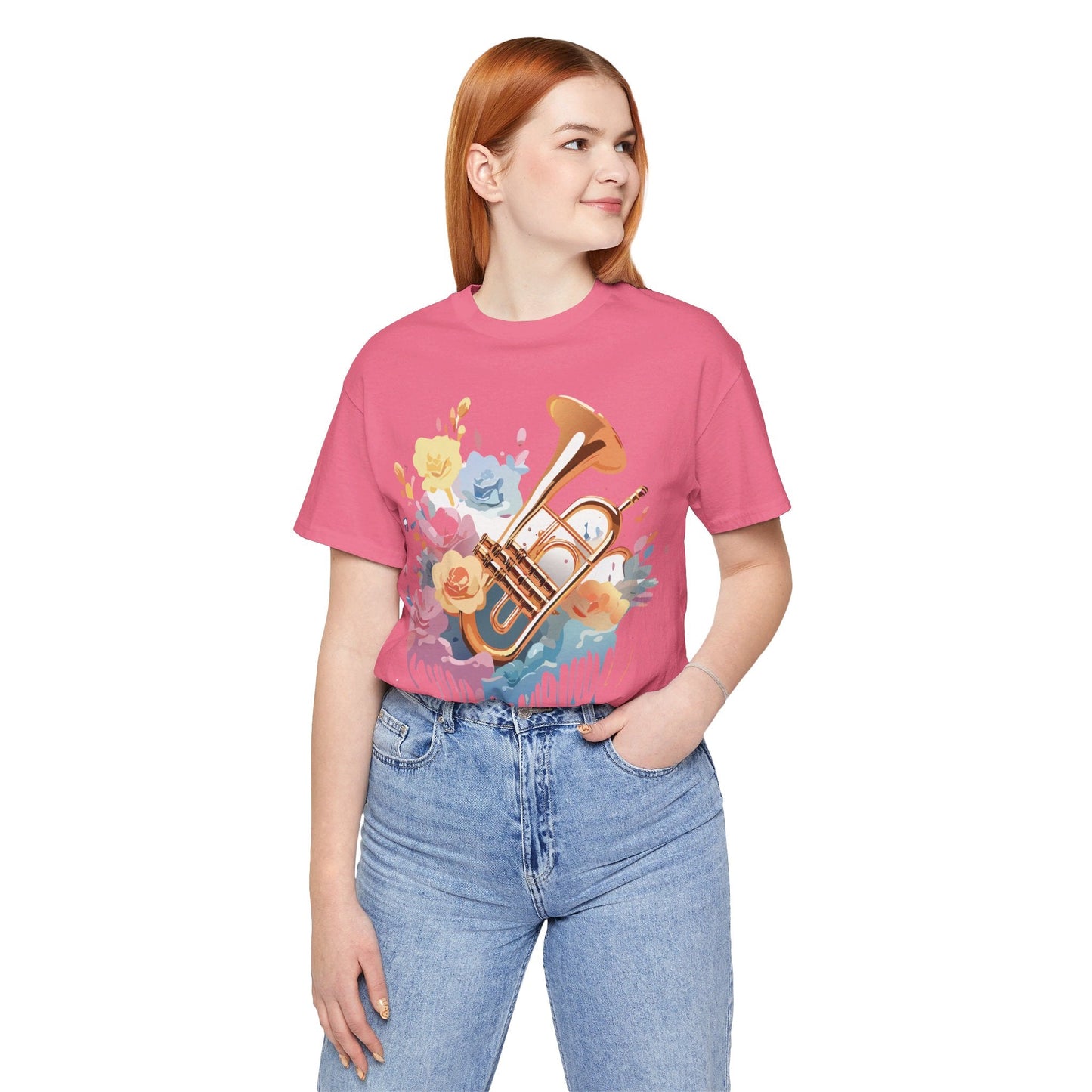 Music Graphic Unisex 100 Cotton Vintage Art with Musical Elements Tee 137