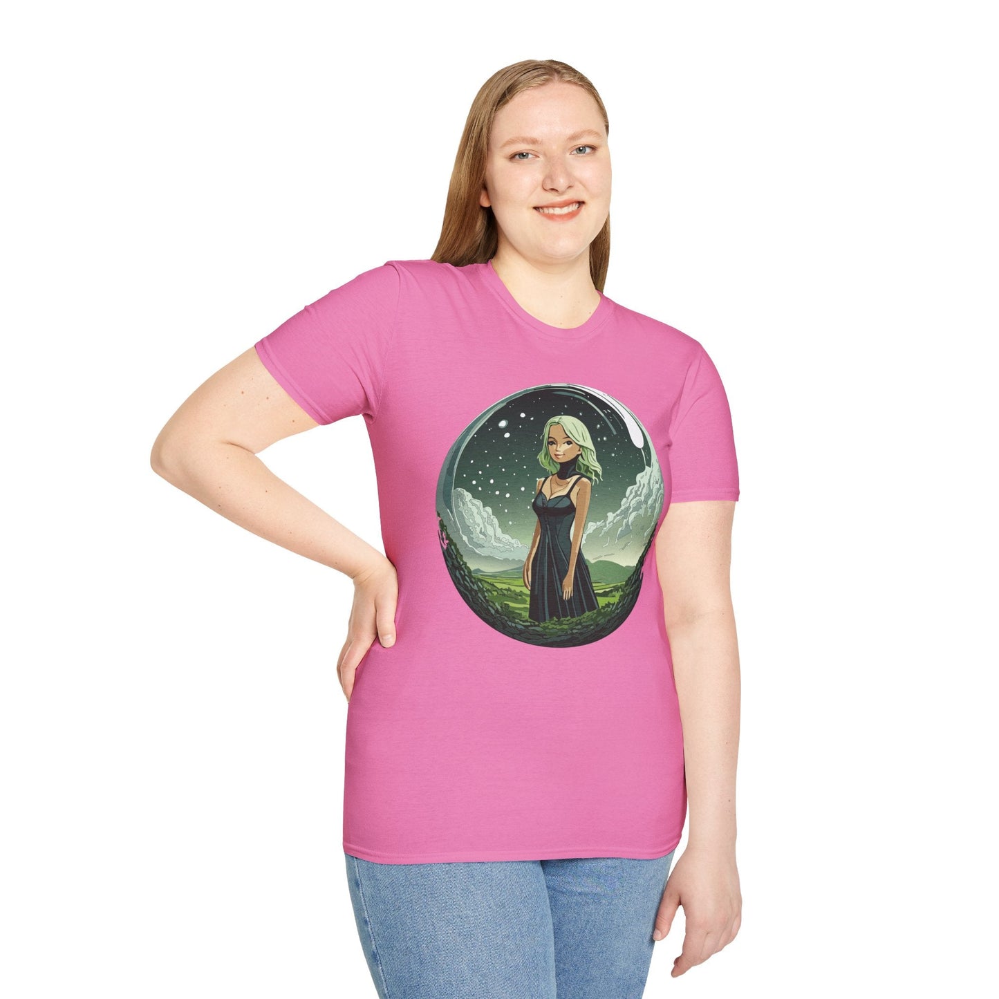 Womens Graphic T Shirt Art Design Tee Ladies Short Sleeve Softstyle 64000 Cotton Ring Spun