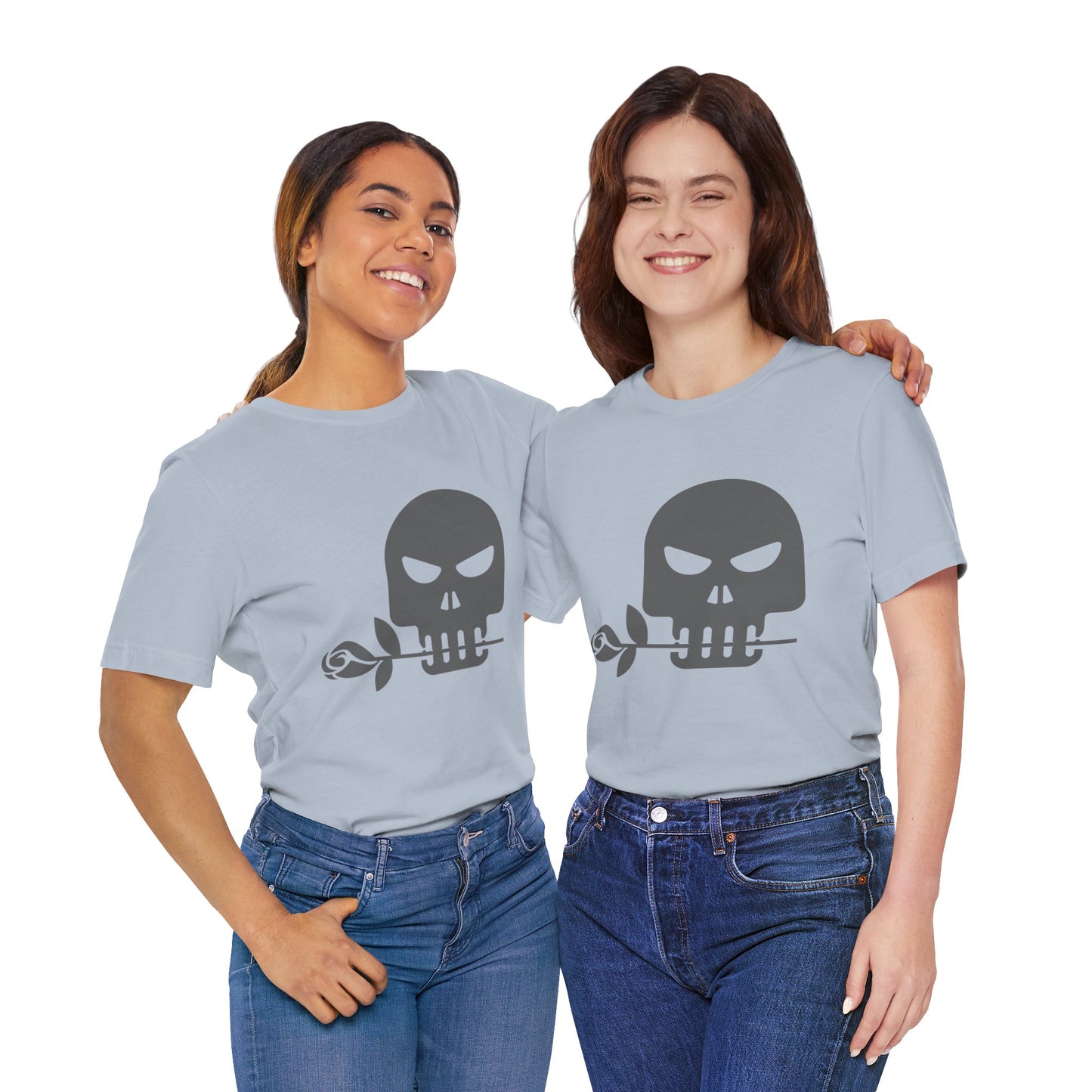 Unisex Cotton Tee Shirt with Skull