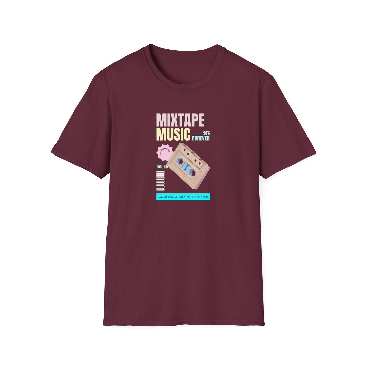 Mixtape Music T-Shirt Unisex Cotton Retro Cassette Graphic Tee
