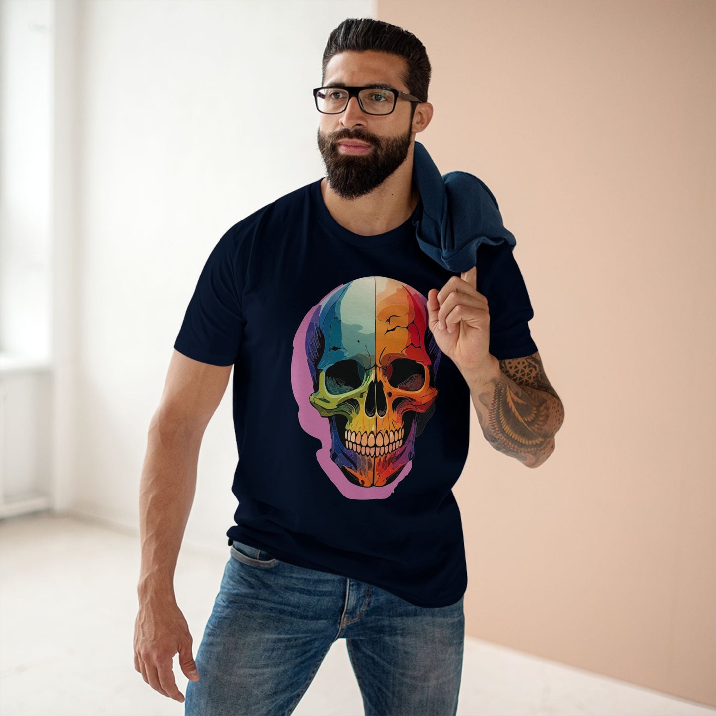 Skull Shirt Unisex Skeleton Tee Premium Cotton With Original Art Design Retro2Nova Collection
