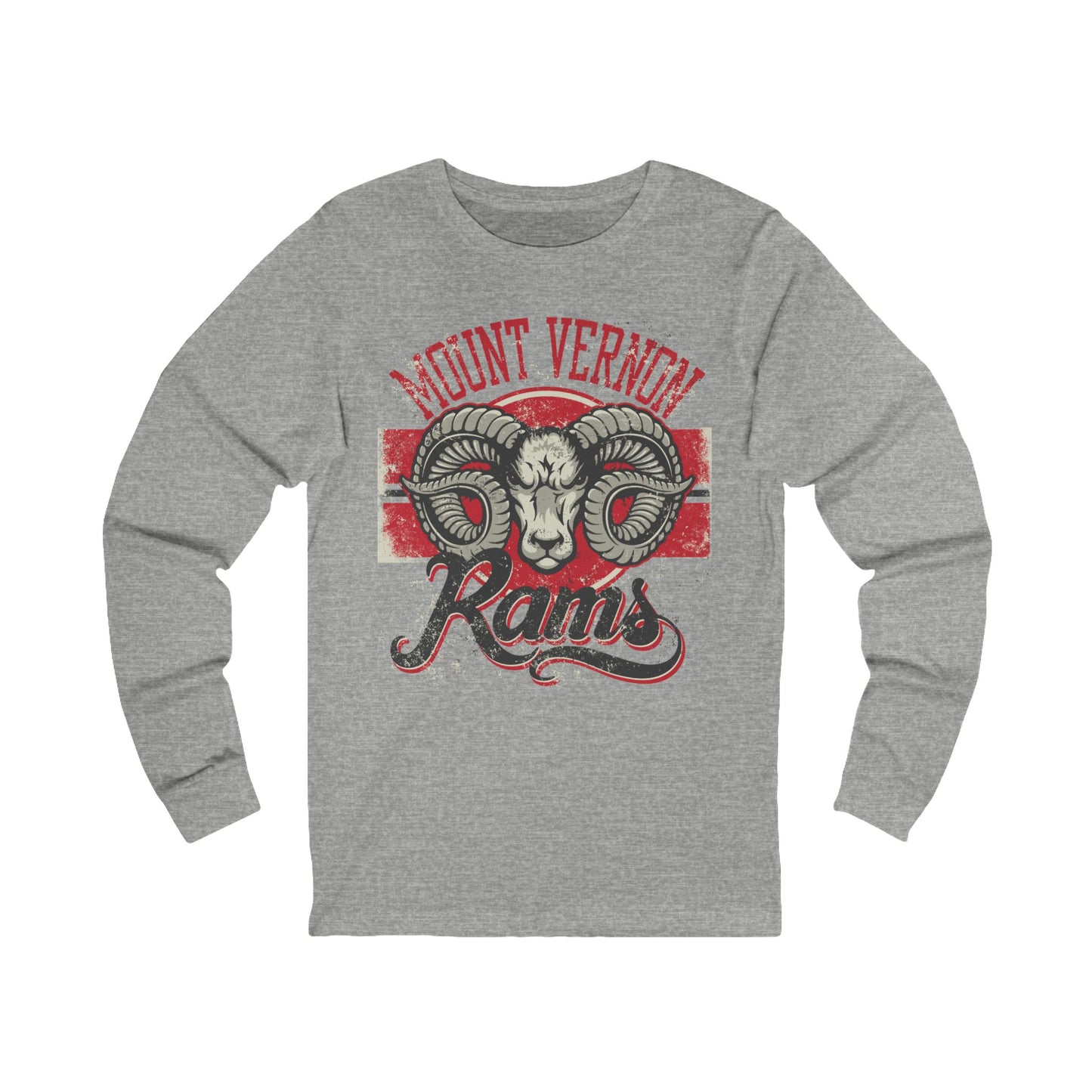 Varan6 Unisex Rams Logo Long Sleeve Tee, Sports Logo Jersey Shirt, Sports Rams T-Shirts with Long Sleeves