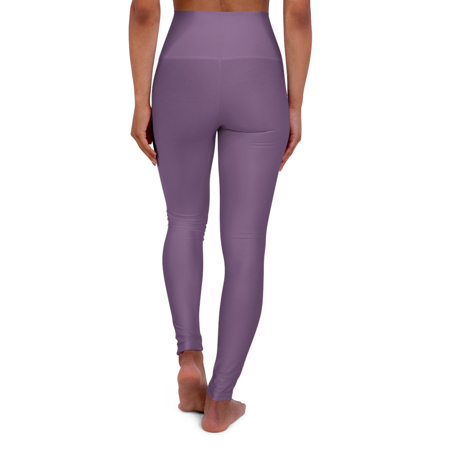 Dusty Lavender Color High-Waist Yoga Leggings Women's Seamless Poly-Span Stretchy Pants XS-2XL