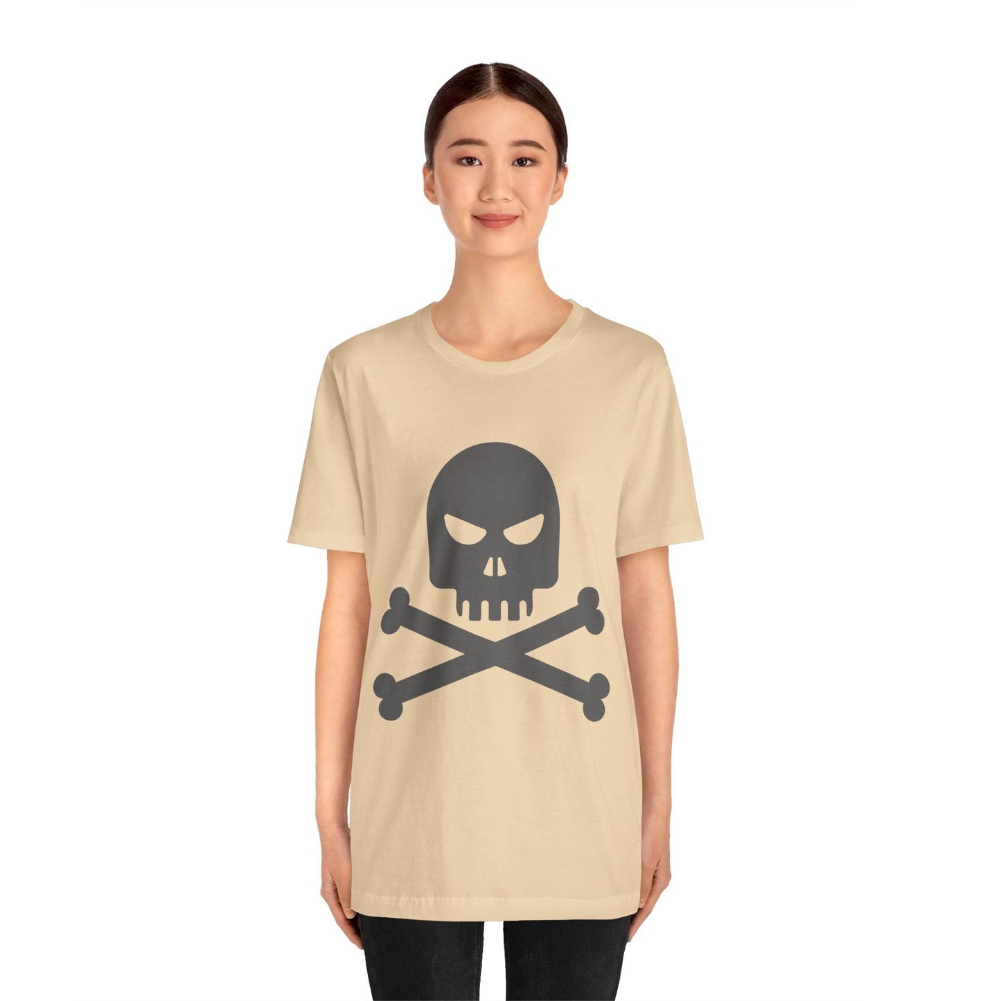 Unisex-T-Shirt aus Baumwolle mit Totenkopf