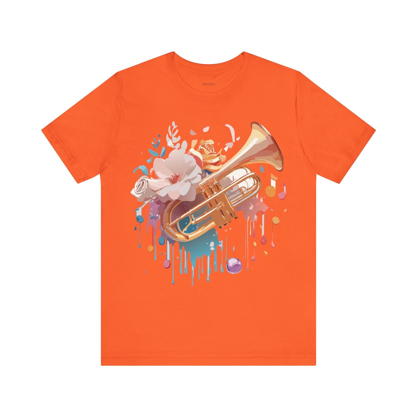 Music Graphic Unisex 100 Cotton Vintage Art with Musical Elements Tee 138