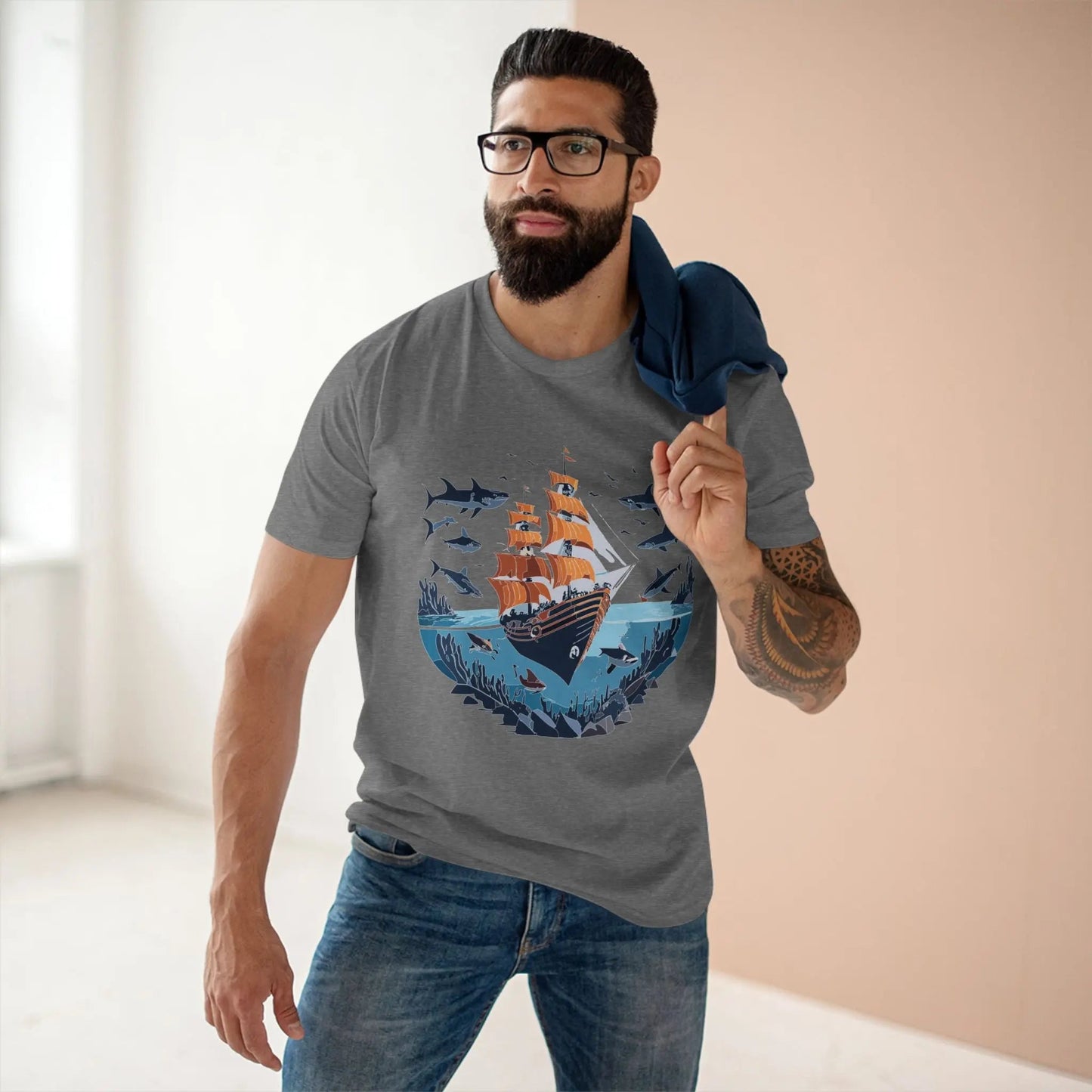 Ocean Coast Graphic Unisex 100 Cotton Staple Tee 30