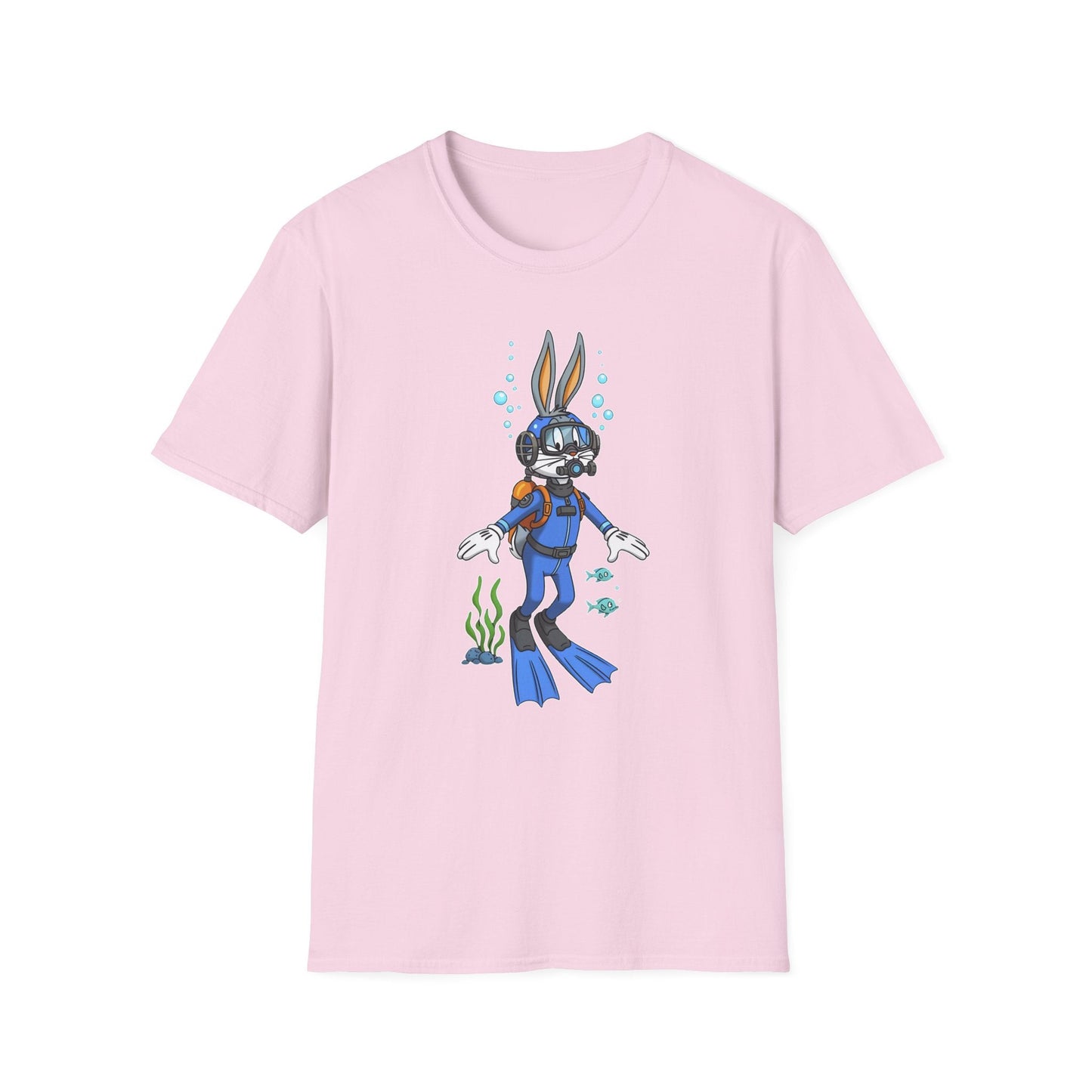 Bugs Bunny T Shirt Unisex Short Sleeve Cartoon Tee Gildan Softstyle 64000 Cotton