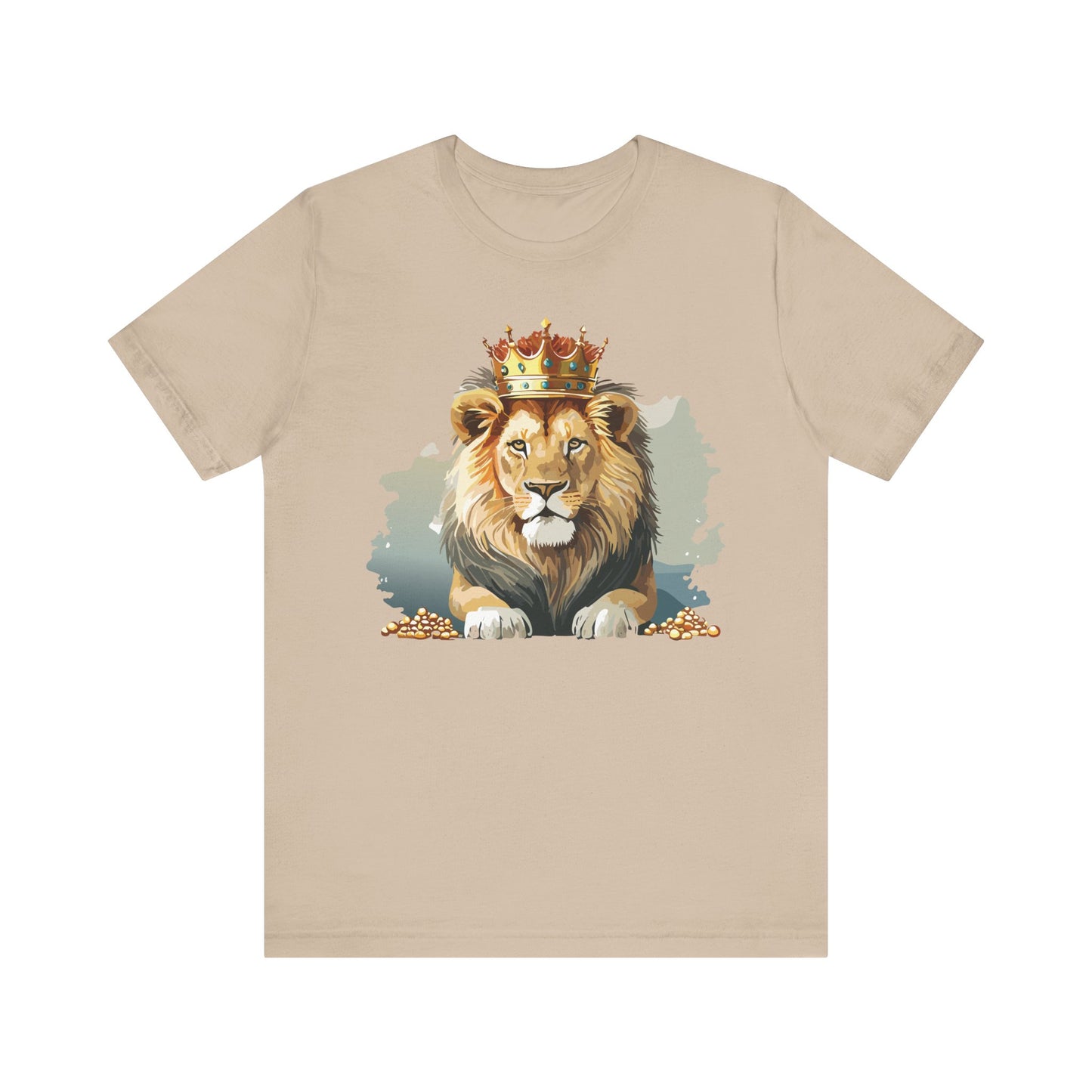 Majestic Lion Crown T-shirt, Animal Shirt, Lion Tee, Unisex Top, Birthday Gift, Shirt with Animal design