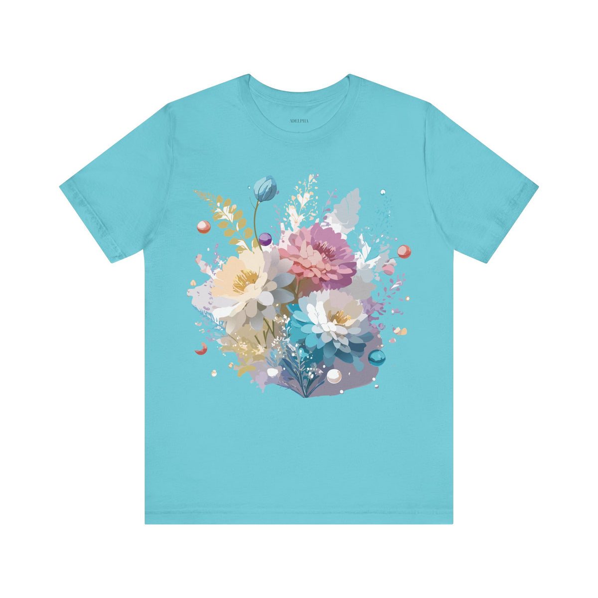 Floral Graphic Tee Shirt - Bella+Canvas Unisex 100 Cotton 8