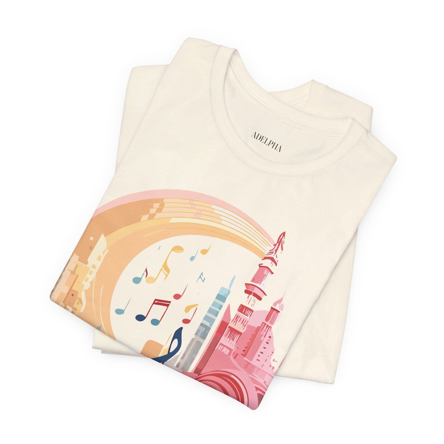 Music Graphic T Shirt Unisex Jersey Short Sleeve Art Design by Adelpha Vintage Inspired Tee