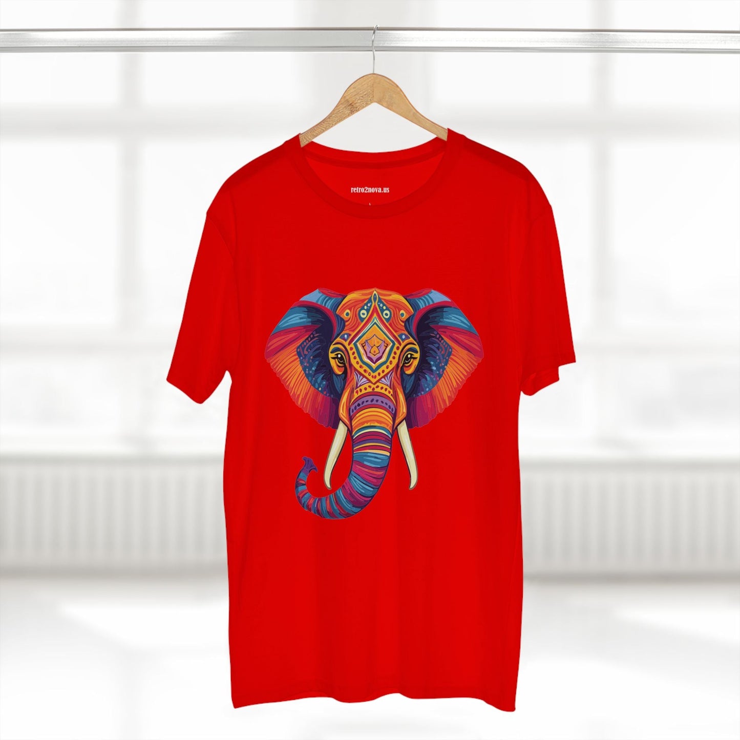 Elephant Animal Shirt Unisex Premium Cotton Tee With Original Art Design From Retro2Nova Art Collection