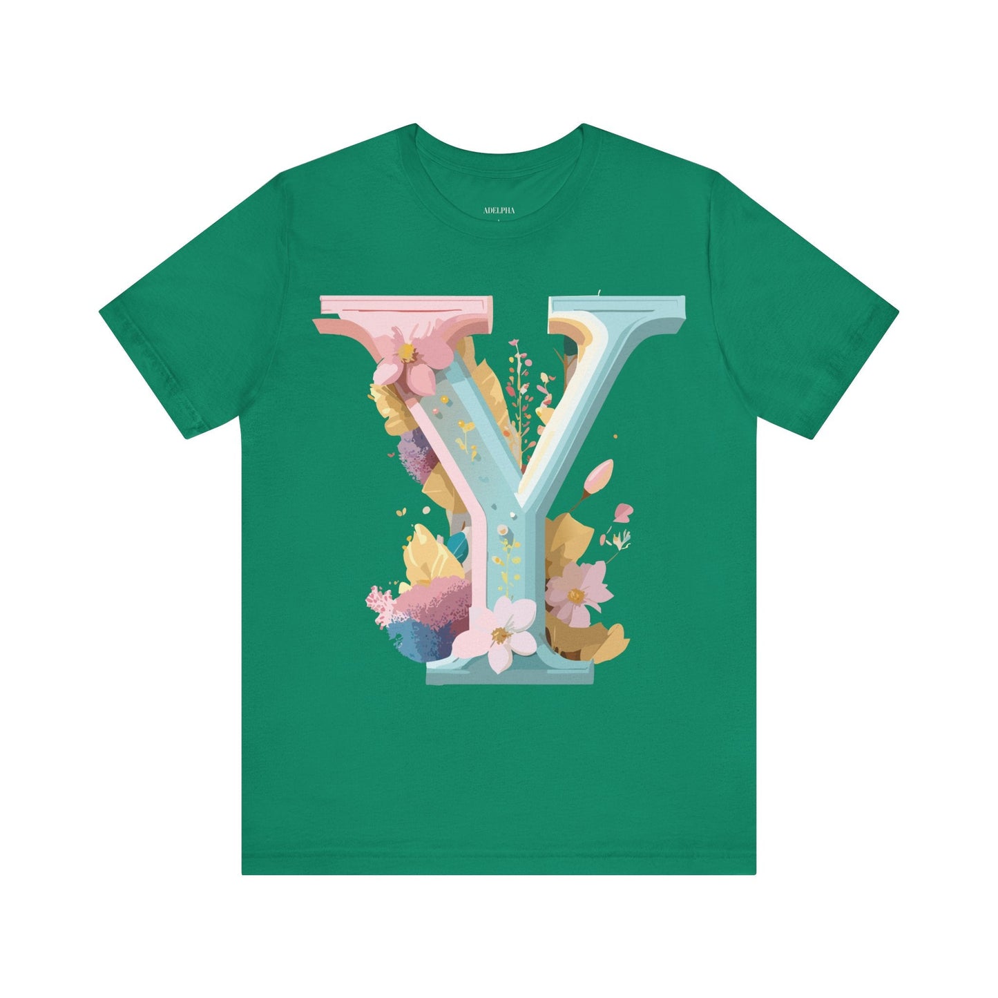 Letter Y Shirt Unisex Graphic Tee Vintage Inspired Artwork Adelpha Short Sleeve Design