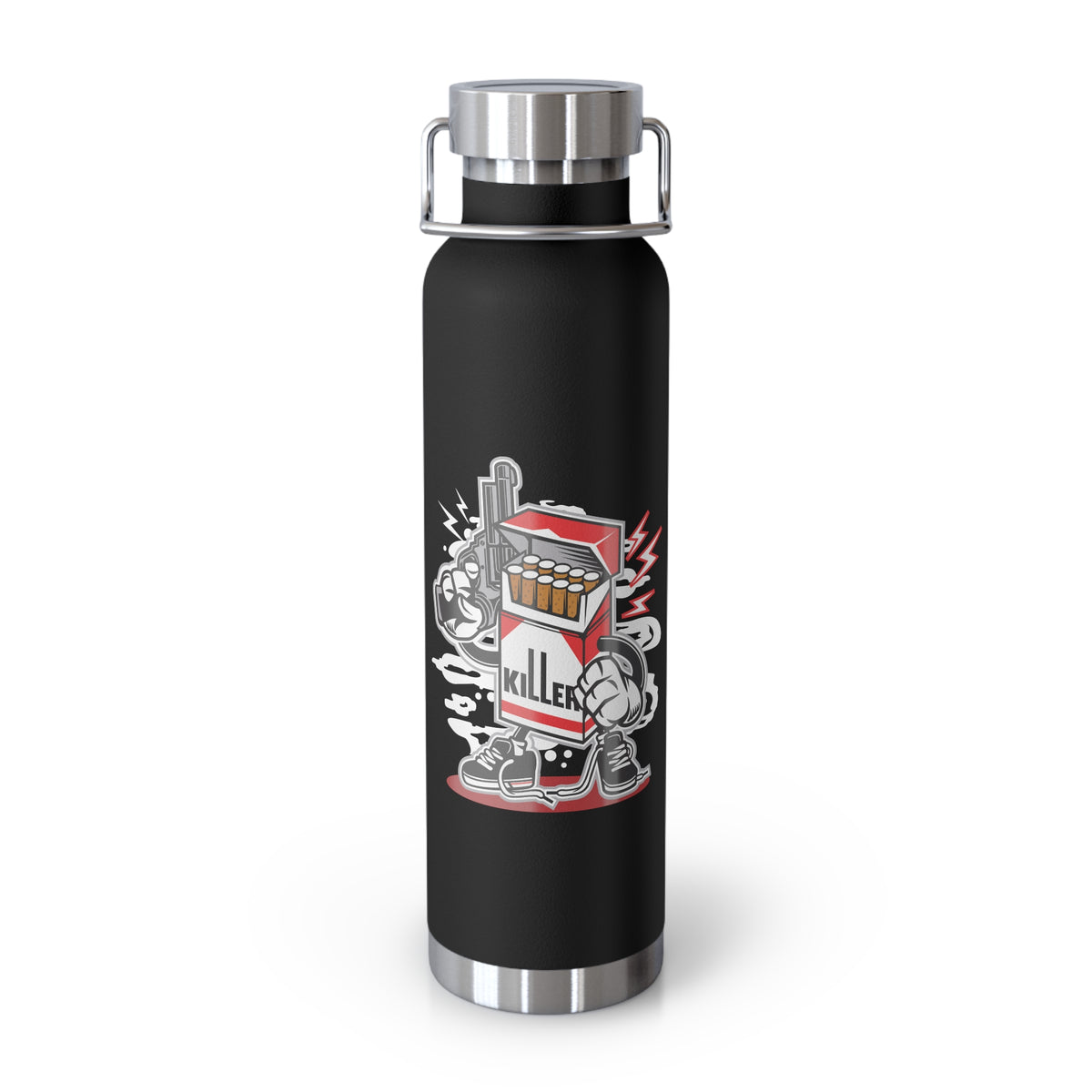 22oz Copper Insulated Water Bottle with Cartoon Design - CV15
