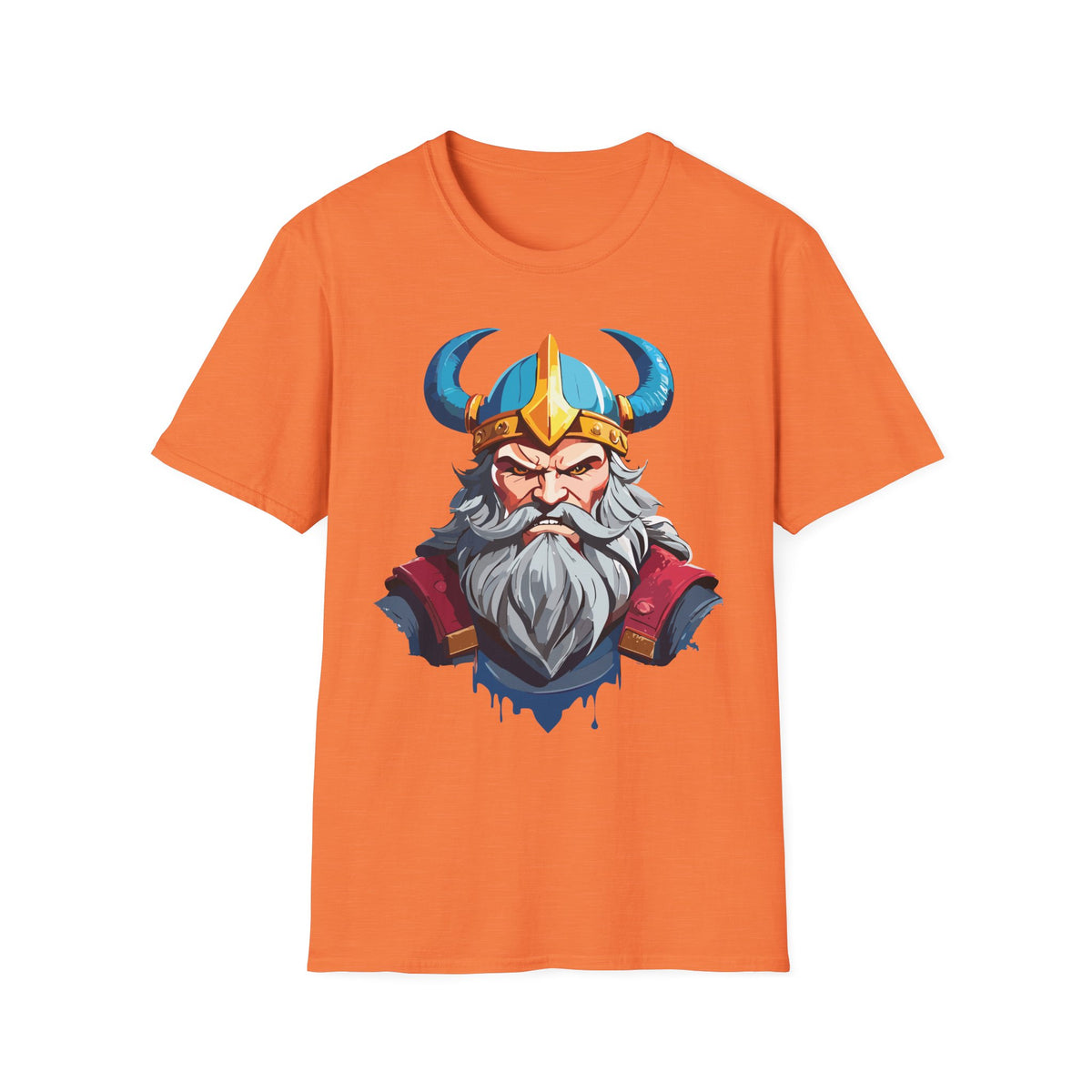 Viking Warrior Helmet T-Shirt | Norse God Illustration