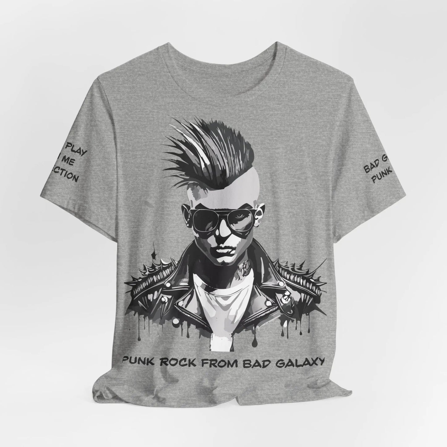 Punk Rock Tee Shirt From Bad Galaxy Made To Order 100 Percent Cotton Eco Friendly Inks