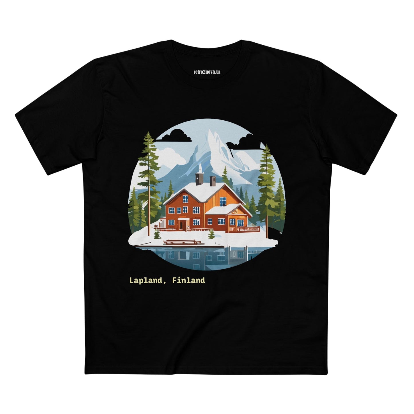 Lapland Travel Shirt TT 58 Unisex Premium Cotton Tee With Original Art Design From Retro2Nova