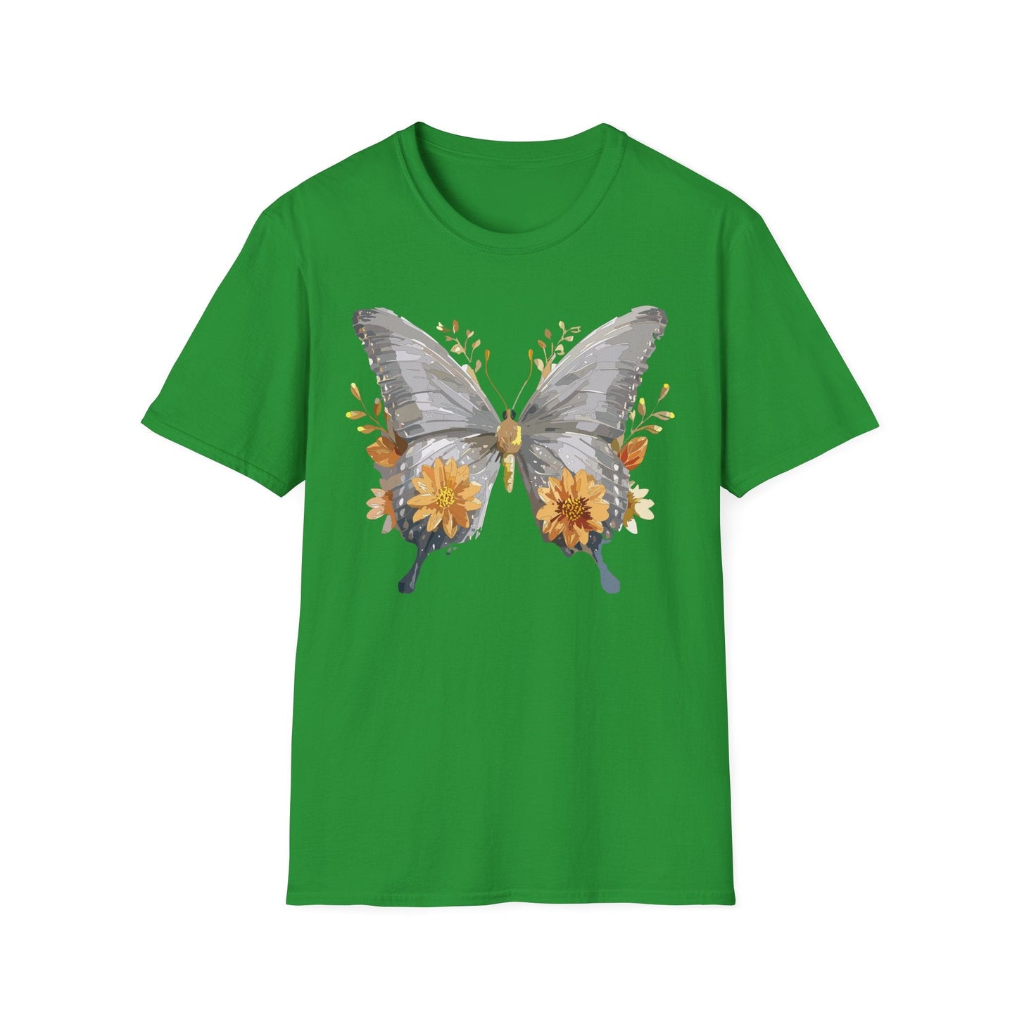 Butterfly T Shirt For Unisex Gildan Softstyle 64000 Cotton Comfort Monarch Design Tee