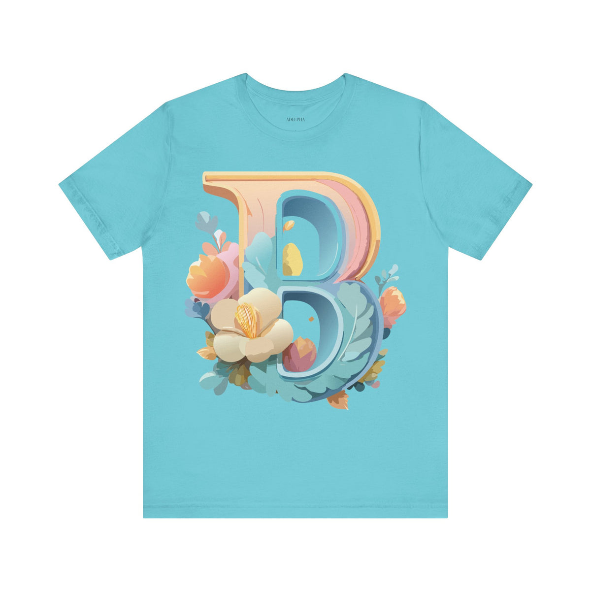 Letter B Graphic Unisex Cotton Bella+Canvas Tee with Art Letter Design