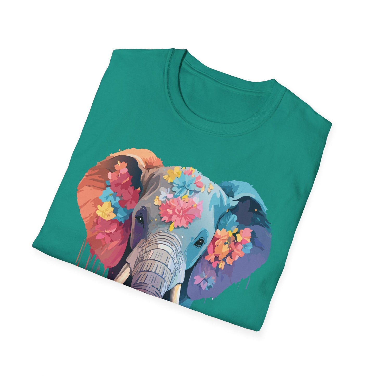 Unisex Elephant T Shirt Gildan SoftStyle 64000 100 Percent Ring Spun Cotton Tee Shirt