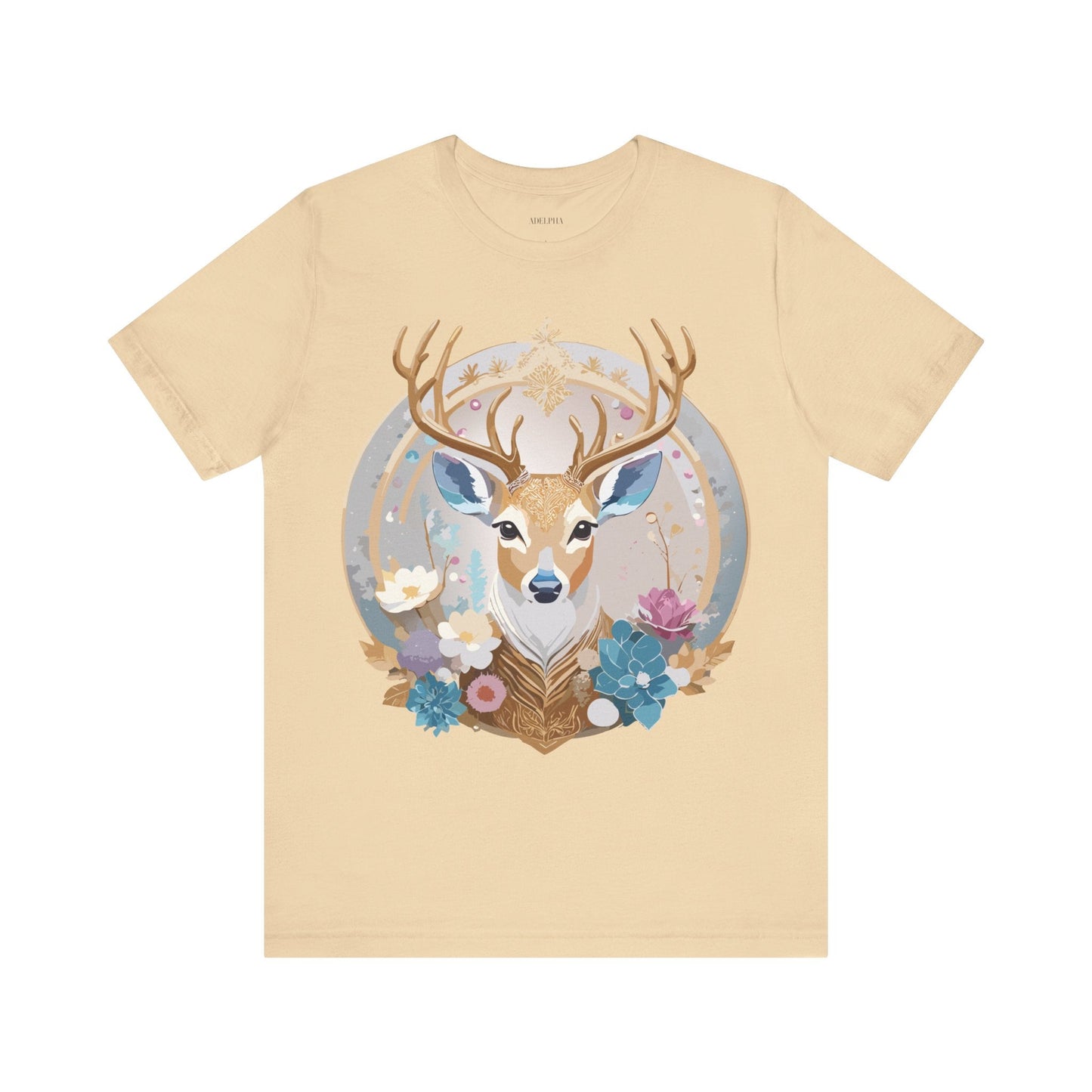 Adelpha Medallion Graphic Tee Unisex Short Sleeve Vintage Inspired Artwork Shirt