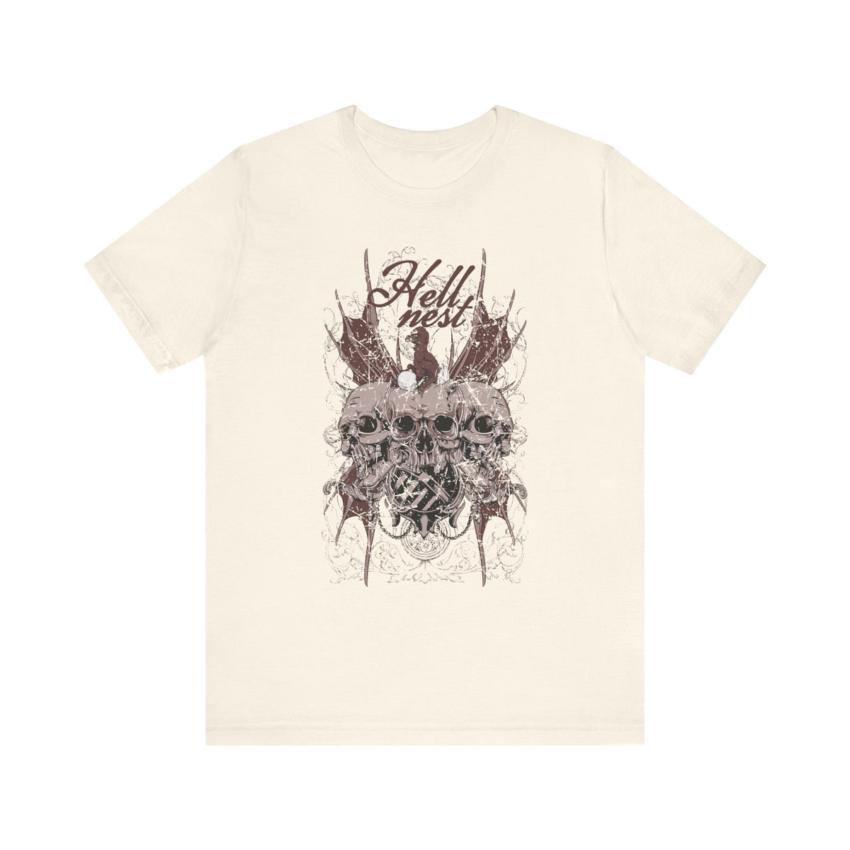 Skull Cluster graphic tee Gothic skulls grunge floral design