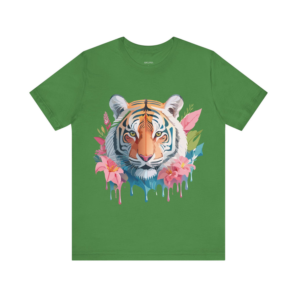 Tiger Graphic Unisex Cotton Bella+Canvas Tee with Art Animal Design e68