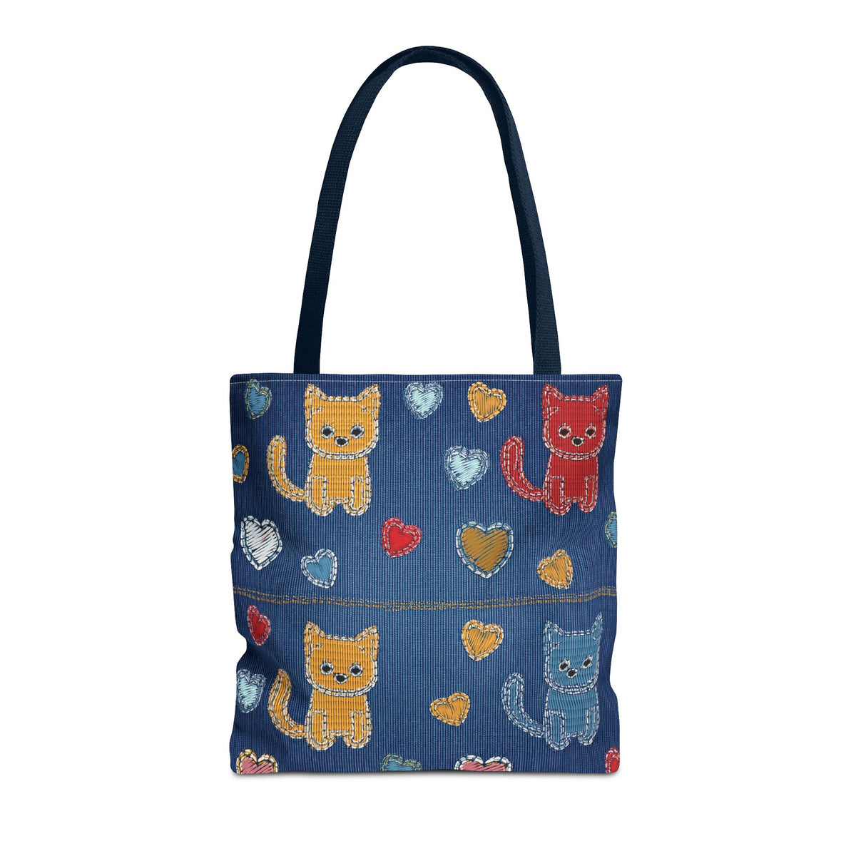 Love Day Graphic Design Denim Fabric Imitation Print Unisex Canvas Bag POLY 3 Sizes Tote Bag 201-4