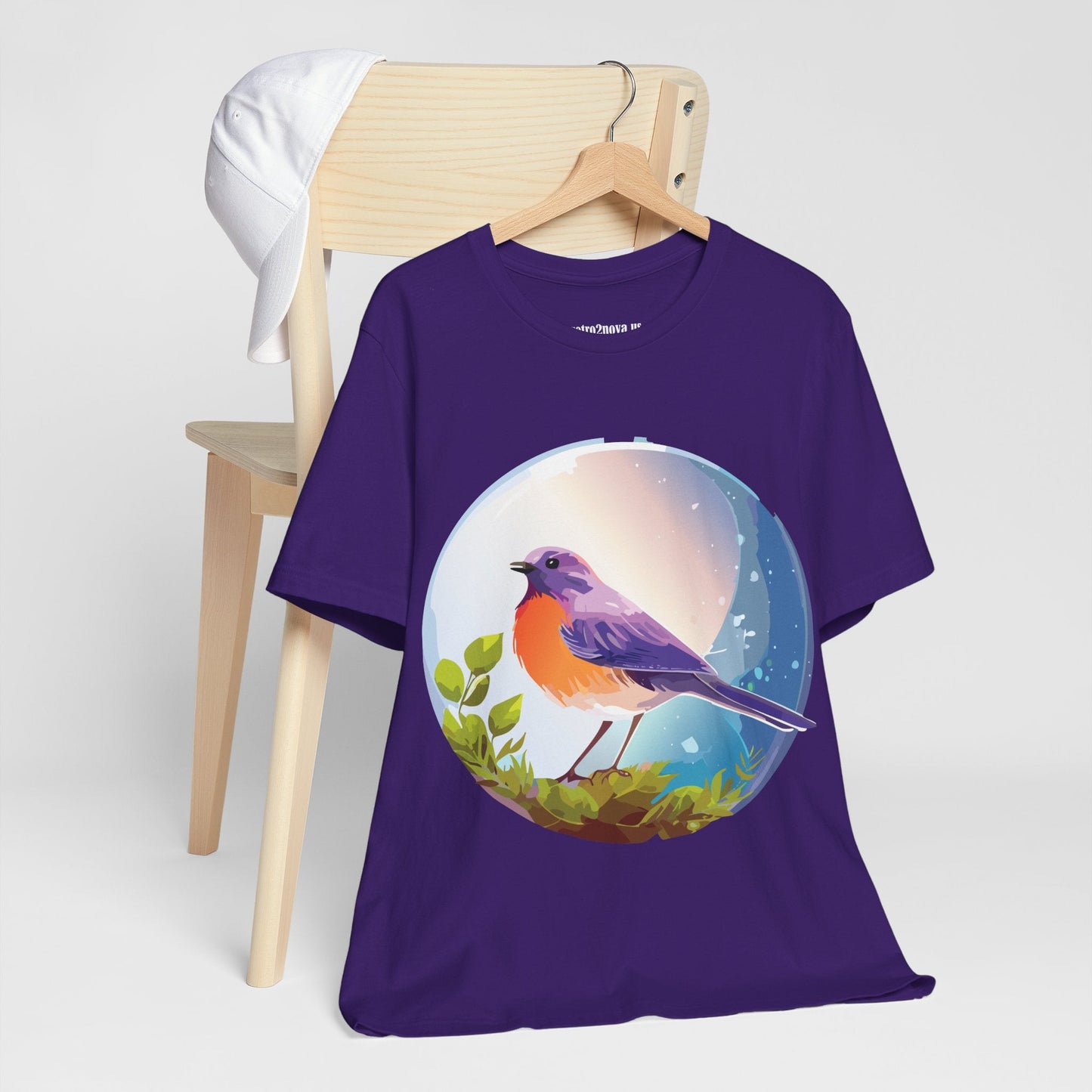 Unisex Animals And Bird Shirt Graphic Cotton T Shirt With Original Retro2Nova Art Premium Short Sleeve Tee