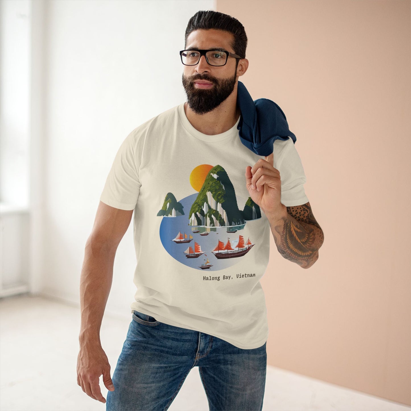Travel Shirt Vietnam Tourists Unisex Premium Cotton Tee with Original Art Design