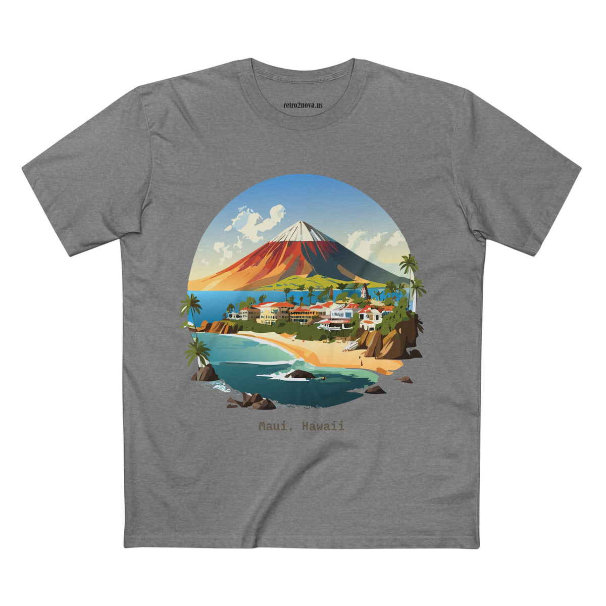 Maui Hawaii Vintage Beach Scene T-Shirt | Tropical Island Graphic Tee