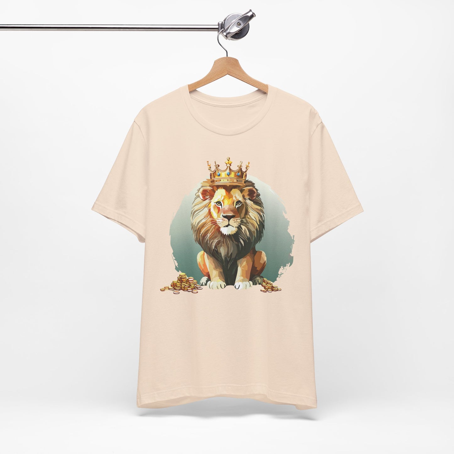 Regal Lion Short Sleeve Tee, Animal Shirt, Lion Tee, Unisex Top, Birthday Gift, Shirt with Animal design